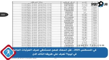 في أغسطس 2025.. هل اسمك ضمن مستحقي صرف المرتبات المالية في ليبيا؟ تعرف على طريقة التأكد الآن
